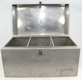 Vintage Us Navy Footlocker Aluminum Foot Locker Chest Storage Box