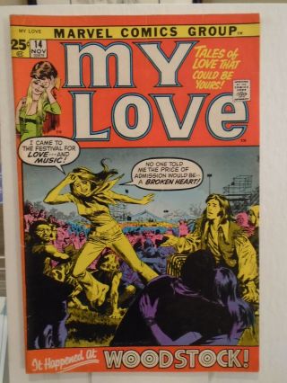 Marvel My Love 14 (1971) Romance,  Woodstock,  Gray Morrow,  Jack Kirby