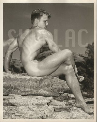 Pat Burnham Orig 5.  5x7 Western Photo Guild Bodybuilder Beefcake 1950s Vintage