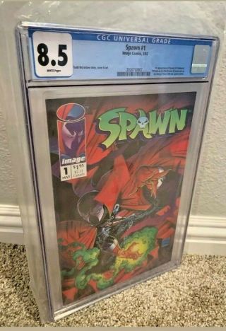 Cgc 8.  5 (vf, ) Spawn 1 (1992) 1st Al Simmons - Mcfarlane - White Pages/new Case