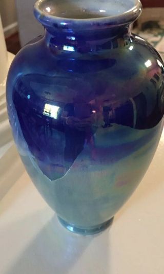 Vintage Blue Vase Empire Stoke - On - Trent Staffordshire England