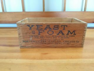Antique Primitive Yeast Foam Wood Box
