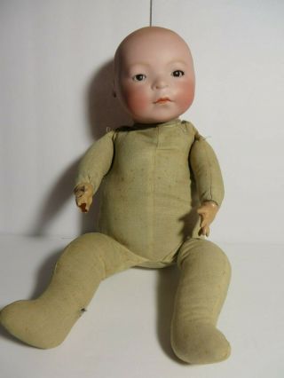 Antique 16 " Louis Amberg & Son German Bisque Doll 1914 45520 Marked Orig.  Body