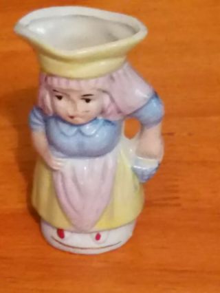 Vintage Ceramic Creamer Pitcher little Dutch Girl 2