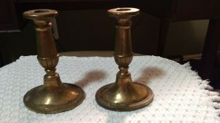Brass Candle Holders (a Matching Pair)
