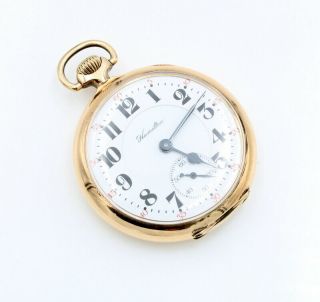 Vintage Hamilton 17 Jewel 16s Open Face Pocket Watch Circa 1921 8226