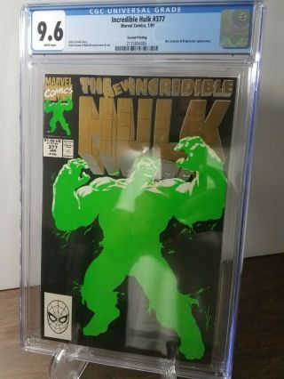 The Incredible Hulk 377 2nd Print Cgc 9.  6 Nm,