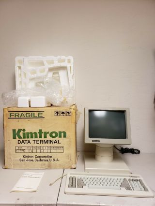 Vintage Kimtron Data Terminal Kt - 7 / Pc Computer San Jose Made