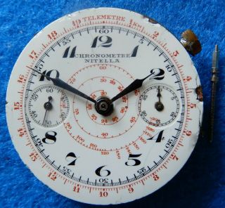 Nitella Single Pusher Chronograph Vintage Mechanical Watch Movement