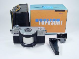 Rarity Silver Vintage Panoramic Horizon 35mm Film Camera.  S/n 6905357 Exc,