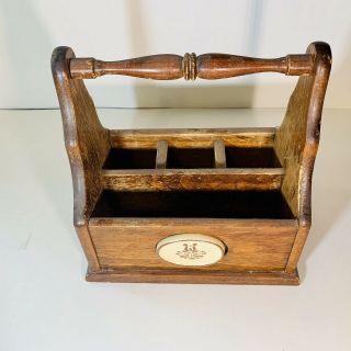 Vintage Wooden Tool Box With Handle Art Tools