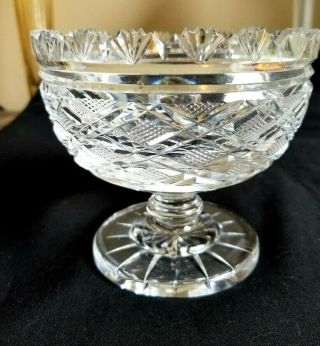Breathtaking Abp American Brilliant Period Cut Glass Sweetmeat Compote