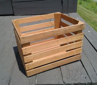 Vintage Wood Slat Apple Or Fruit Crate
