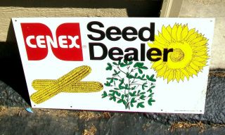 Vintage Cenex Seed Corn Dealer Sign - Cenex Ag Services Inver Grove Heights Mn