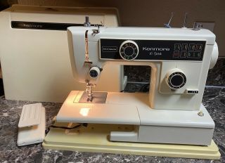 Kenmore 10 Stitch Sewing Machine 385 1249380 Vintage With Case Pedal