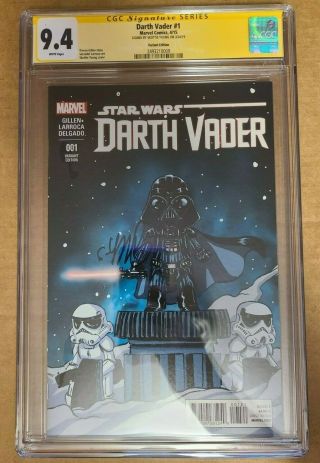 Darth Vader 1 Young Variant Cgc 9.  4 Signed By Skottie Young