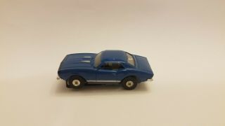 Vintage Aurora Slot Car Chevy Camaro Rare Blue,  Thunderjet Chassis Tjet Runs Exc