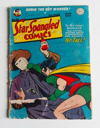 Star Spangled Comics 66 1947 Golden Age Dc Low Grade