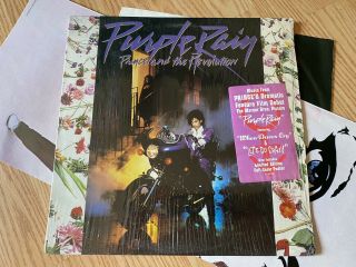 Prince 1984 Us Lp Purple Rain With Hype Sticker,  Poster & Inner Sleeve