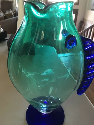 Vintage Blenko Glass Fish Vase