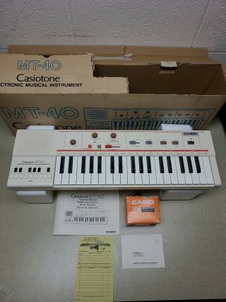 Casio Casiotone Mt - 40 80s Vintage Portable Keyboard Synthesizer,  Complete Ln