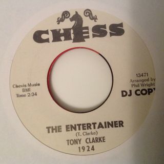 Tony Clarke - The Entertainer / This Heart Of Mine - Chess Promo 1924.  Vg,