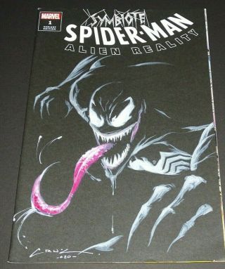 Symbiote Spider - Man.  Alien Reality 1 (2020.  Marvel) Sketch Art