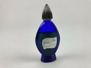 Vintage Evening In Paris Bourjois Cologne Cobalt Blue Bottle.  50 Oz 75 Full