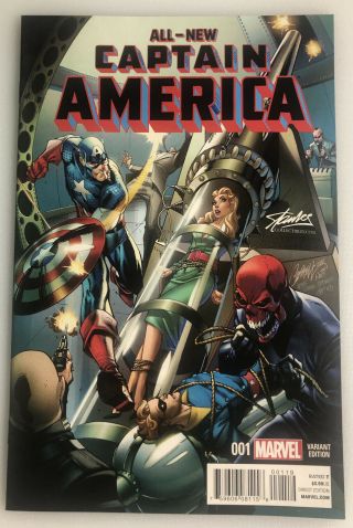 All Captain America 1 Stan Lee Collectables Color Variant By Campbell