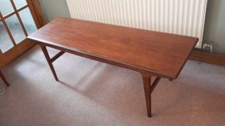 Large 1960s vintage Teak fronseca coffee table by A Younger 2