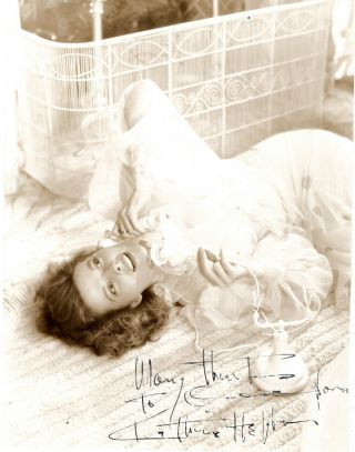 Stage & Film Oscar Winner Actress Katharine Hepburn,  Signed Vintage Studio Photo
