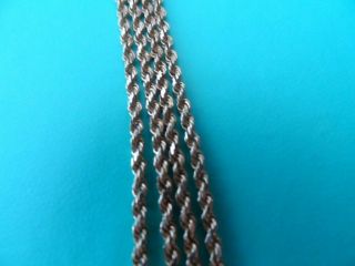 Vintage Yellow Gold 14k Rope Chain 18 " Long Scrap Or Wearable 5.  1 Grams