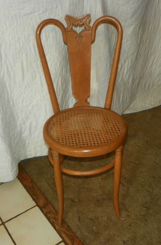 Quartersawn Oak Carved Desk Chair / Sidechair With Caned Seat (sc137)