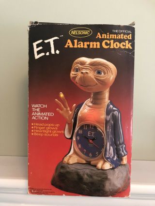 1982 Et The Extraterrestrial Alarm Clock Nelsonic Vintage E.  T.  Collectible Rare