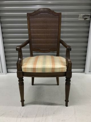Ethan Allen Classic Manor Dining Arm Chair 15 - 6012a Maple Cane Back