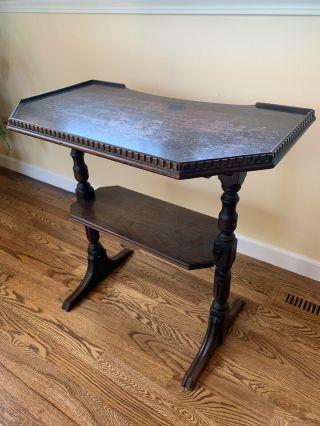 Vintage Antique Mahogany Small Secretary Desk Table End Table