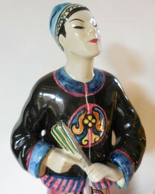 Large Vintage Goldscheider Everlast Oriental Figurines Asian Mid Century Style 3