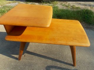 Mid Century Heywood Wakefield Birch Step End Table / Side Table