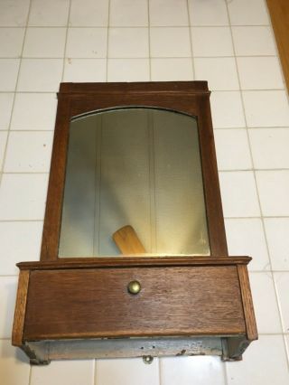 Vintage Kitchen Apothecary Medicine Wall Bathroom Cabinet Oak