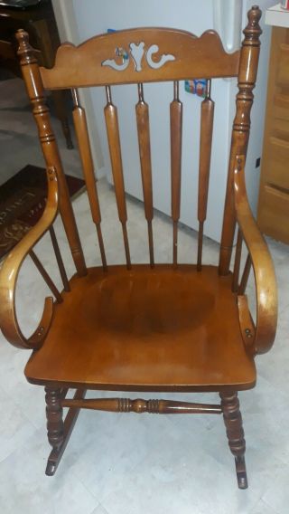 Tell City Chair Co.  Andover Maple Rocker Rocking Chair 638.  Made In The Usa