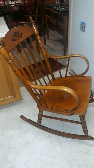 Tell City Chair Co.  Andover Maple Rocker Rocking Chair 638.  made in the USA 3