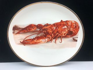 Vintage Liverpool Rd Pottery,  Ltd.  13” Lobster Serving Platter,  England