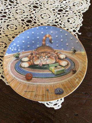 Danbury Gary Patterson Comical Cat Happiness 8 1/4 " Collector Plate