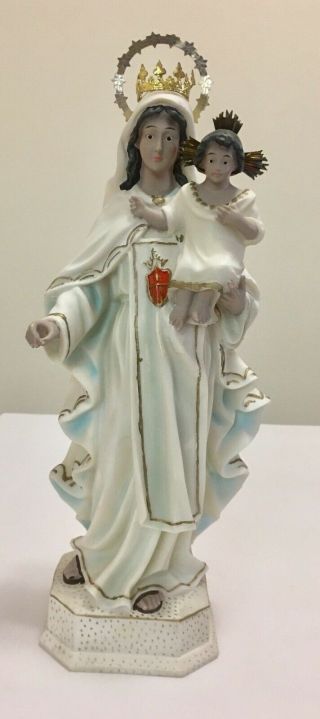 Vintage Virgen De La Merced 13 " Inch Statue Our Lady Of Merced / Virgin Of Mercy