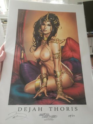 Signed Limited Edition Mike Debalfo Poster Of Dejah Thoris Poster 48/50