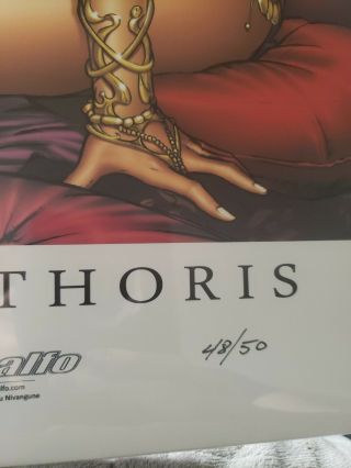 SIGNED Limited Edition Mike Debalfo Poster of Dejah Thoris Poster 48/50 3