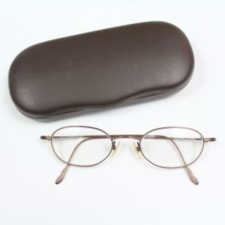 Vintage Calvin Klein Japan Titanium 510 Brown Rx Eyeglasses Frames 48 20 140