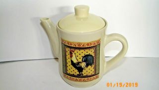 Rooster Teapot By Bay Island Inc.  Vtg Euc