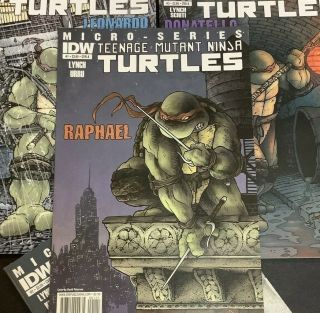 Teenage Mutant Ninja Turtles Micro - Series 1 - 4 Comic Book Full Series 2011 Tmnt