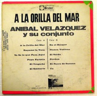 ANIBAL VELAZQUEZ a La Orilla Del Mar LP Bruder 702 Latin Guaracha VG,  5374 2